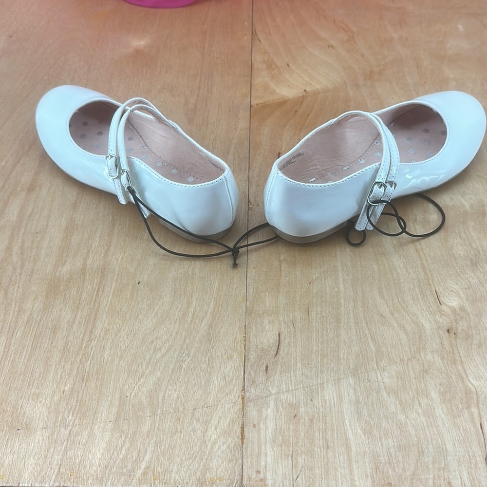Christie & Jill new girls size 3 dress shoe pageant shoe white patent - Picture 5 of 7
